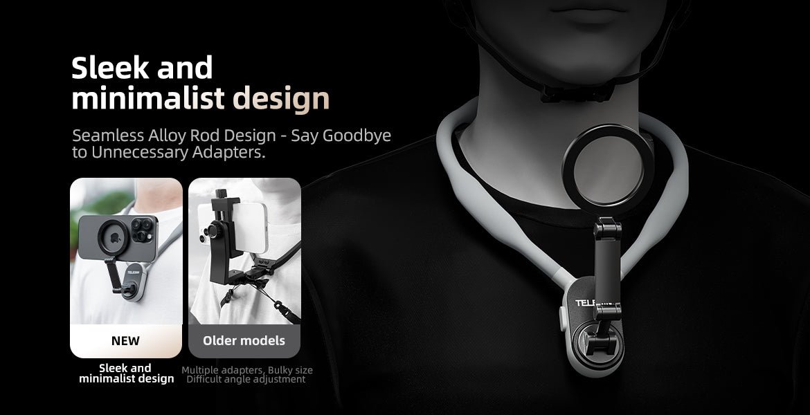 TELESIN Magnetic Neck Mount Hands-Free Phone Holder Adjustable Lightweight Design 13 TELESIN Magnetic Neck Mount for Phones 24 totot.ae