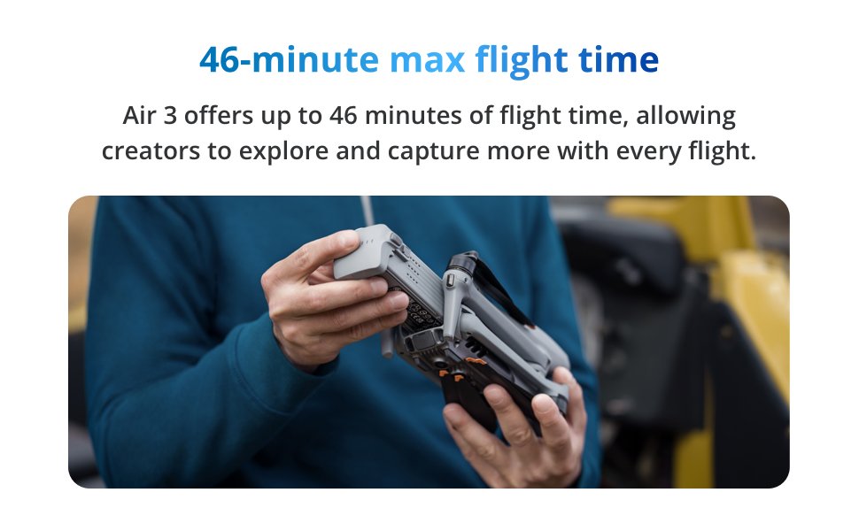 DJI Air 3 Fly More Combo with DJI RC 2, 4K HDR Drone, Tele & Wide Dual Cameras, 46-Min Flight, 2 Extra Batteries 12 233.6