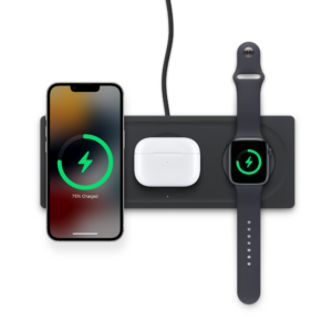 Belkin BOOSTCHARGE PRO 3-in-1 Wireless Charging Pad with MagSafe, Black