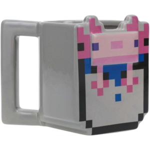 Paladone Bucket of Axolotl Mug 400ml, Official Minecraft Merchandise, Ceramic Coffee Cup, Gift for Gamers