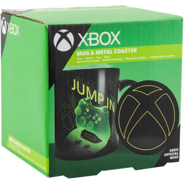 XBOX Mug and Metal Coaster Set, Officially Licensed Ceramic Mug with Cork-Backed Coaster, Gift for Gamers, 300ml - Image 7