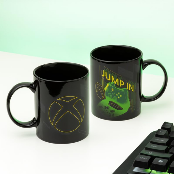 XBOX Mug and Metal Coaster Set, Officially Licensed Ceramic Mug with Cork-Backed Coaster, Gift for Gamers, 300ml - Image 5