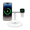 Belkin BoostCharge Pro 3-in-1 Magnetic Charging Stand with MagSafe Compatibility and Sleek Design for Apple Devices