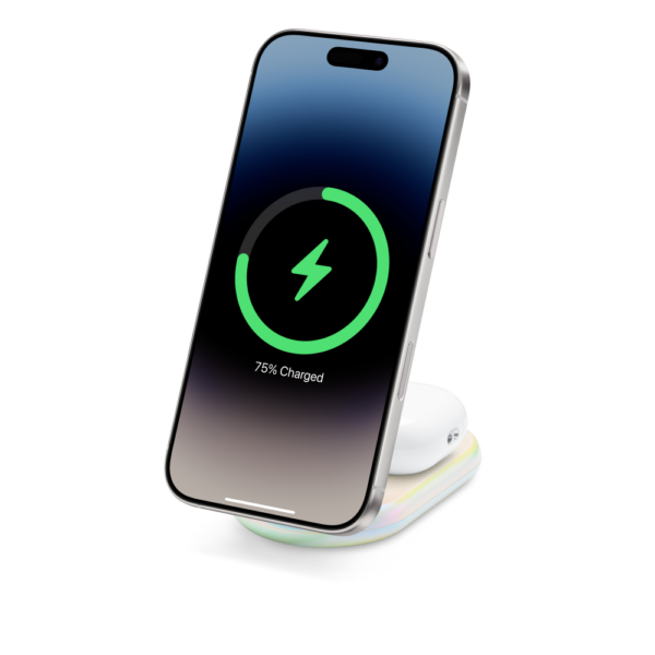 Belkin BoostCharge 2-in-1 Magnetic Foldable Charger – Iridescent