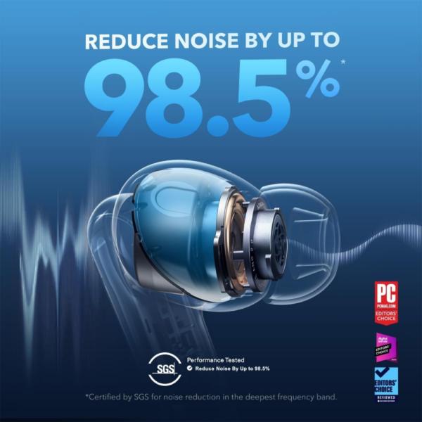 soundcore by Anker Liberty 4 NC Adaptive Noise Cancelling Earbuds, 98.5% Noise Reduction, Hi-Res Sound, 50H Battery, Wireless Charging, Bluetooth 5.3 - Image 20