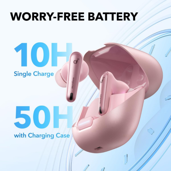 soundcore by Anker Liberty 4 NC Adaptive Noise Cancelling Earbuds, 98.5% Noise Reduction, Hi-Res Sound, 50H Battery, Wireless Charging, Bluetooth 5.3 - Image 29