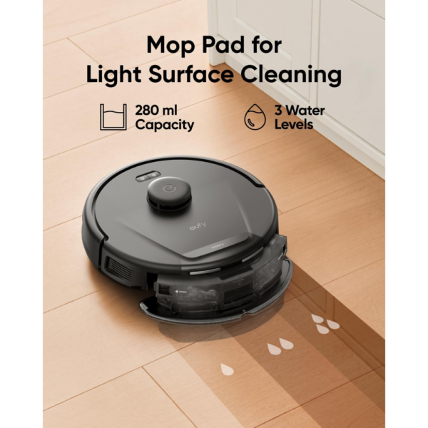 Eufy L60 Hybrid Robot Vacuum Cleaner with Mop, 5000Pa Suction, iPath Laser Navigation, Ideal for Hard Floors, Hair & Dust Removal - Image 5