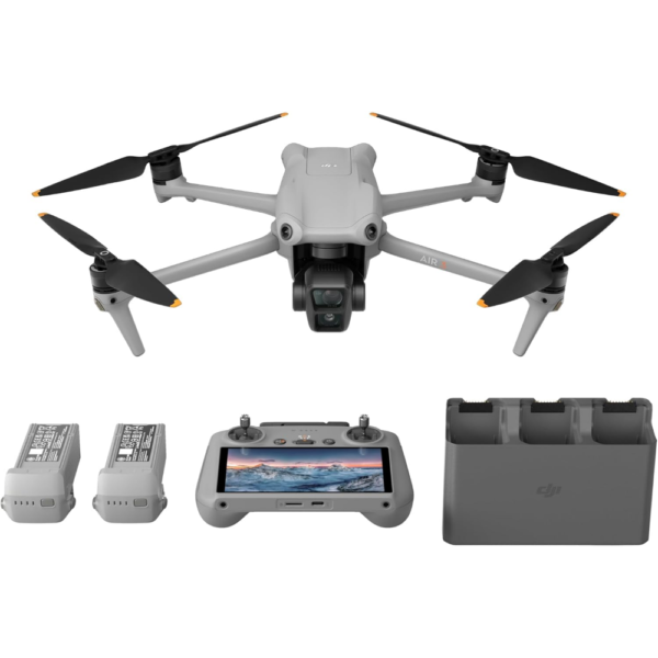 DJI Air 3 Fly More Combo with DJI RC 2, 4K HDR Drone, Tele & Wide Dual Cameras, 46-Min Flight, 2 Extra Batteries