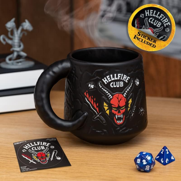 Paladone Hellfire Club Demon Embossed Mug, Stranger Things Collectible Ceramic Coffee Mug - Image 6