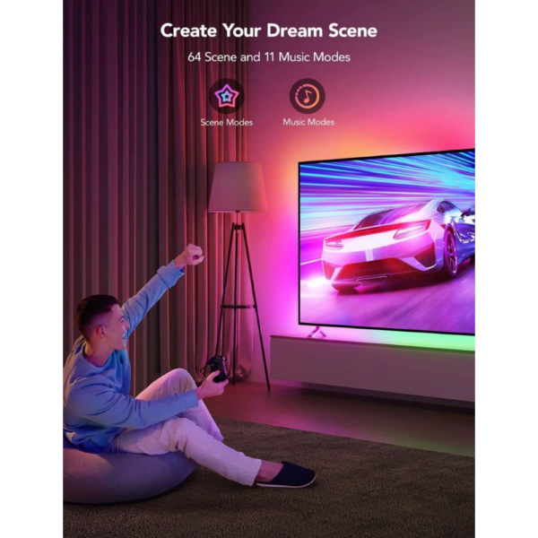 Govee RGBIC Neon TV Backlight for 45 to 55 Inch TVs, Customizable Ambient Lighting with App Control - Image 3