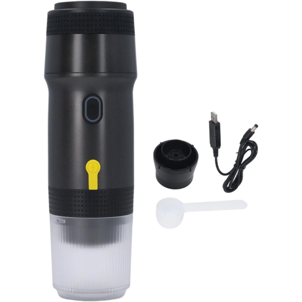 Bewinner 3in1 Portable Electric Espresso Machine, 20Bar Cordless Heating, Automatic Capsule Coffee Maker with Vehicle Charging Cable for Travel - Image 6