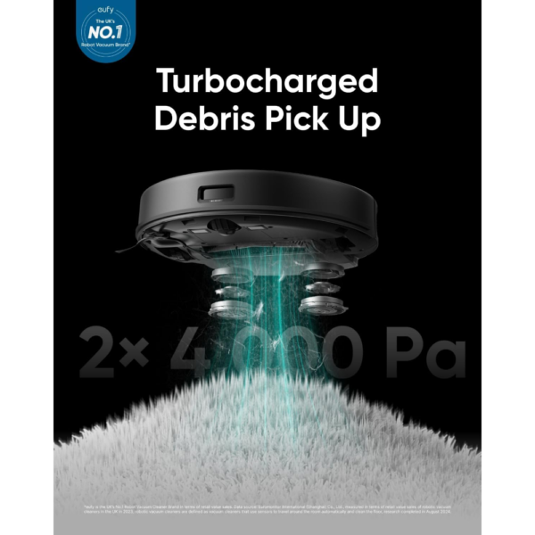 Anker Eufy Clean X8 Pro Robot Vacuum Cleaner with Mop, Self-Empty Station, 2× 4000Pa Suction, Laser Navigation, Detangling Brush, Ideal for Pet Hair - Image 2
