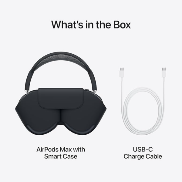 Apple AirPods Max Wireless Over-Ear Headphones, Pro-Level Active Noise Cancellation, Transparency Mode, USB-C Charging, Bluetooth for iPhone, Starlight - Image 8