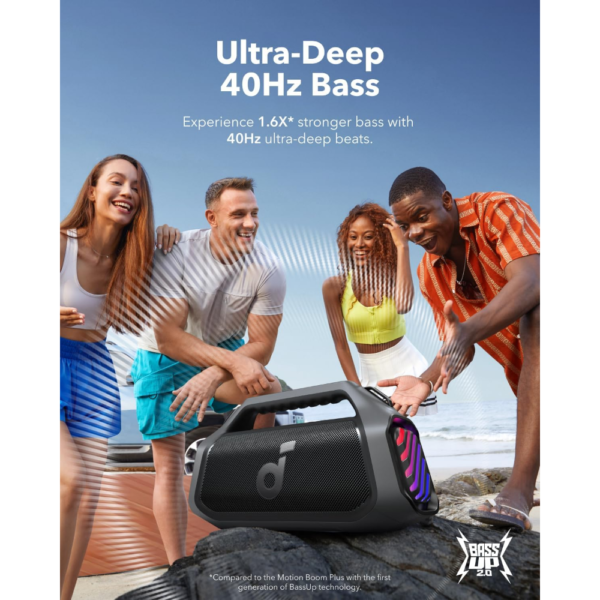 Anker Soundcore Boom 2 Plus Speaker, 140W RMS, BassUp, 20H Playback, IPX7, Syncs +100 Speakers, Portable Bluetooth Party Box - Image 2