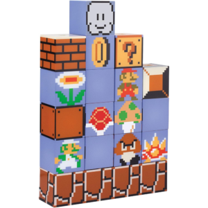 Paladone Super Mario Bros Build A Level Light, Official Nintendo Merchandise, Customizable LED Desk Light for Gamers