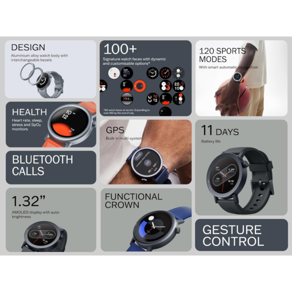 CMF Watch Pro 2 by Nothing  AMOLED Display 1.32" GPS 120 Sports Modes Sleep Tracking Bluetooth Calling With AI Noise Reduction - Image 17