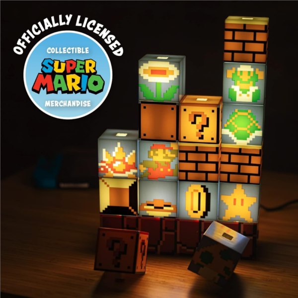 Paladone Super Mario Bros Build A Level Light, Official Nintendo Merchandise, Customizable LED Desk Light for Gamers - Image 5
