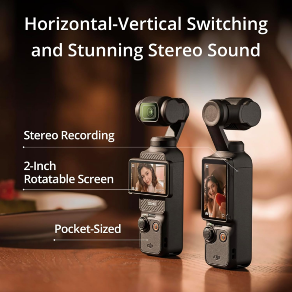 DJI Osmo Pocket 3, 1" CMOS Vlogging Camera with 4K/120fps Video, 3-Axis Stabilization, Face & Object Tracking, 2" Rotatable Touchscreen - Image 12