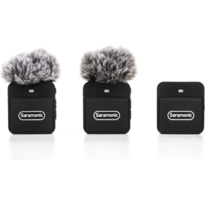 Saramonic Blink 100 B2 TX+TX+RX Wireless Microphone System 2-Person 2.4GHz Clip-On Dual Receiver TRS & TRRS Cables for Cameras Mobile