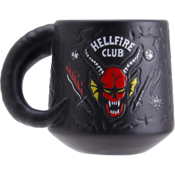 Paladone Hellfire Club Demon Embossed Mug, Stranger Things Collectible Ceramic Coffee Mug