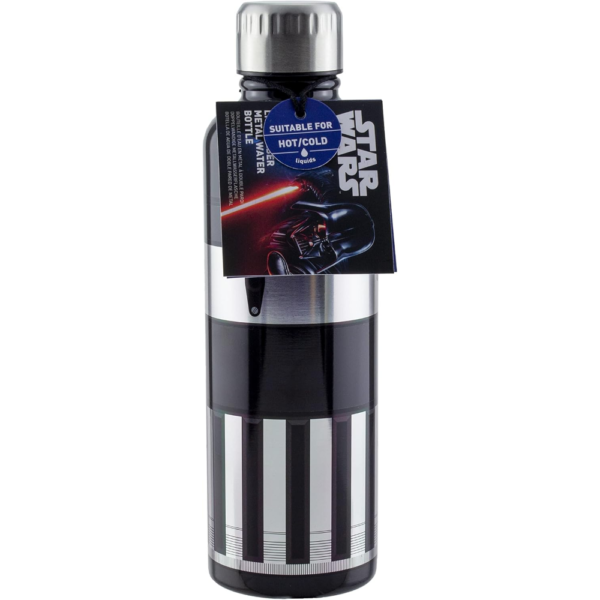 Paladone Darth Vader Lightsaber Metal Water Bottle, Star Wars Merchandise, Durable Stainless Steel, Leakproof Design, HOME V2