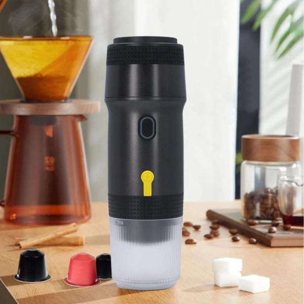 Bewinner 3in1 Portable Electric Espresso Machine, 20Bar Cordless Heating, Automatic Capsule Coffee Maker with Vehicle Charging Cable for Travel - Image 2