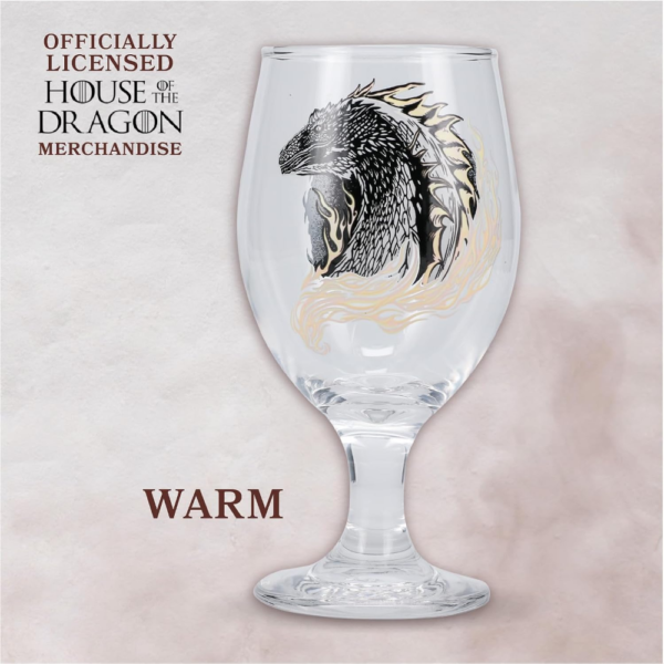 Paladone House of the Dragon Color Change Glass Goblet 350ml, Official Game of Thrones Merchandise & Gift - Image 3