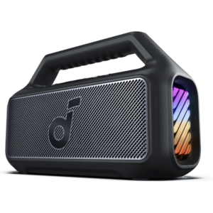 Anker Soundcore Boom 2 Outdoor Speaker, 80W, Subwoofer, BassUp 2.0, 24H Playtime, IPX7 Waterproof, RGB Lights, Portable Bluetooth Speaker for Outdoors