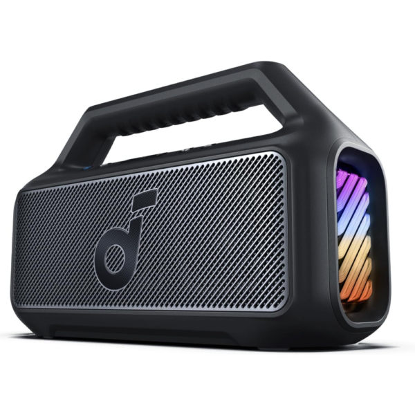 Anker Soundcore Boom 2 Outdoor Speaker, 80W, Subwoofer, BassUp 2.0, 24H Playtime, IPX7 Waterproof, RGB Lights, Portable Bluetooth Speaker for Outdoors