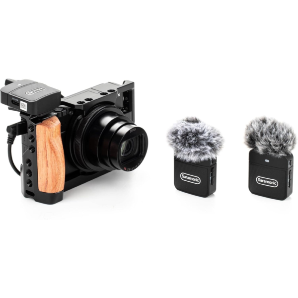 Saramonic Blink 100 B2 TX+TX+RX Wireless Microphone System 2-Person 2.4GHz Clip-On Dual Receiver TRS & TRRS Cables for Cameras Mobile - Image 4