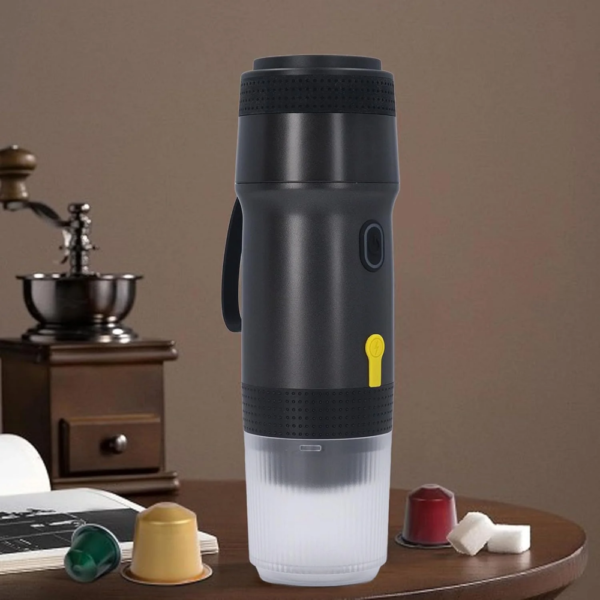 Bewinner 3in1 Portable Electric Espresso Machine, 20Bar Cordless Heating, Automatic Capsule Coffee Maker with Vehicle Charging Cable for Travel - Image 3