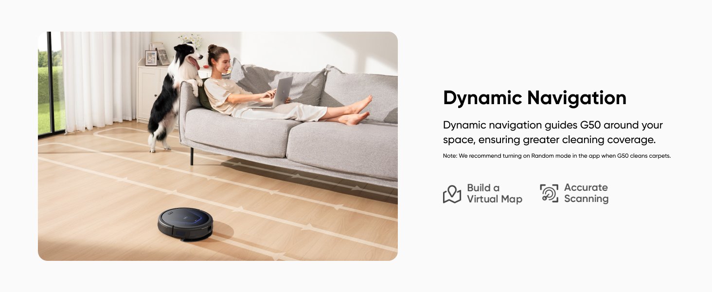 Eufy G50 Hybrid Robot Vacuum with Mop, 4000Pa Suction, Dynamic Navigation, Roller Brush, Ideal for Pet Hair & Hard Floors 15 eufy G50 Hybrid