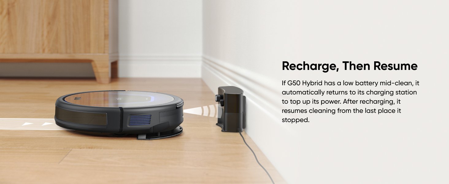 Eufy G50 Hybrid Robot Vacuum with Mop, 4000Pa Suction, Dynamic Navigation, Roller Brush, Ideal for Pet Hair & Hard Floors 16 eufy G50 Hybrid