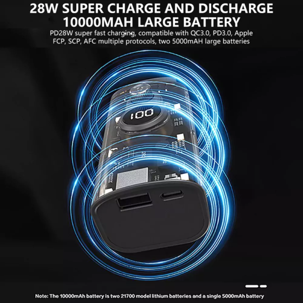 Violent Fan II 2-in-1 Turbo Fan with USB Rechargeable Battery, Compact Cooling for Summer - Image 8