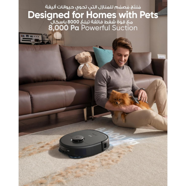 Eufy X10 Pro Omni Robot Vacuum & Mop, 8000Pa Suction, Dual Mops, Auto-Lift, AI Obstacle Avoidance, Self-Emptying & Refilling - Image 4