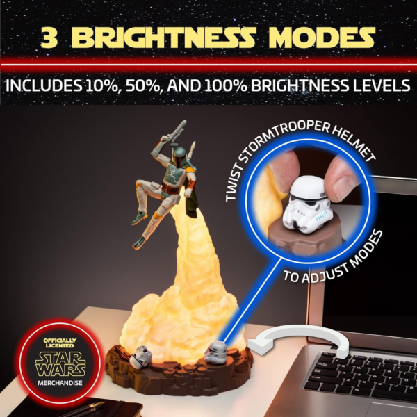 Boba Fett Figure Light, Star Wars Collectible LED Lamp - Image 3