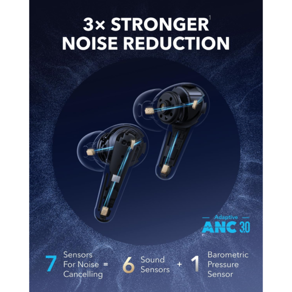 Anker Soundcore Liberty 4 Pro Noise Cancelling Wireless Earbuds Real-Time Adaptive ANC 7 Sensors Hi-Fi Music Clear Calls with 6 Mics and AI - Image 3