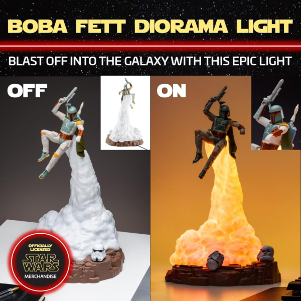 Boba Fett Figure Light, Star Wars Collectible LED Lamp - Image 2