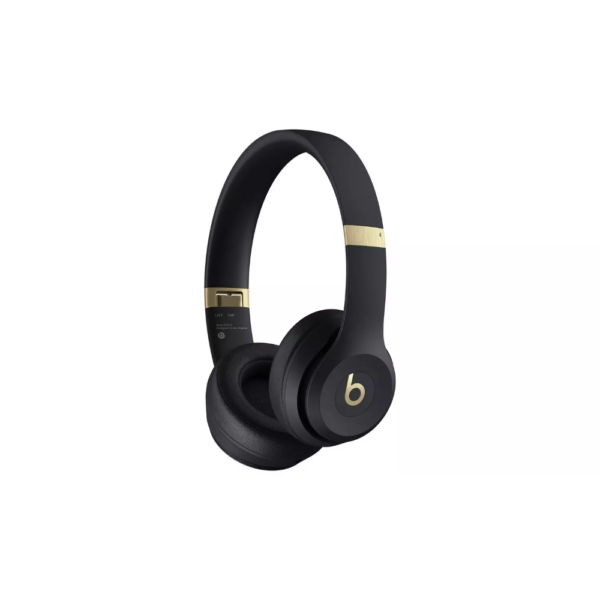 Beats Solo 4 True Wireless On-Ear Headphones, Spatial Audio, 50H Battery, USB-C, Flex-Grip Headband, UltraPlush Cushions, Black Gold