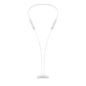 Beats Flex Smoke Gray neckband around neck