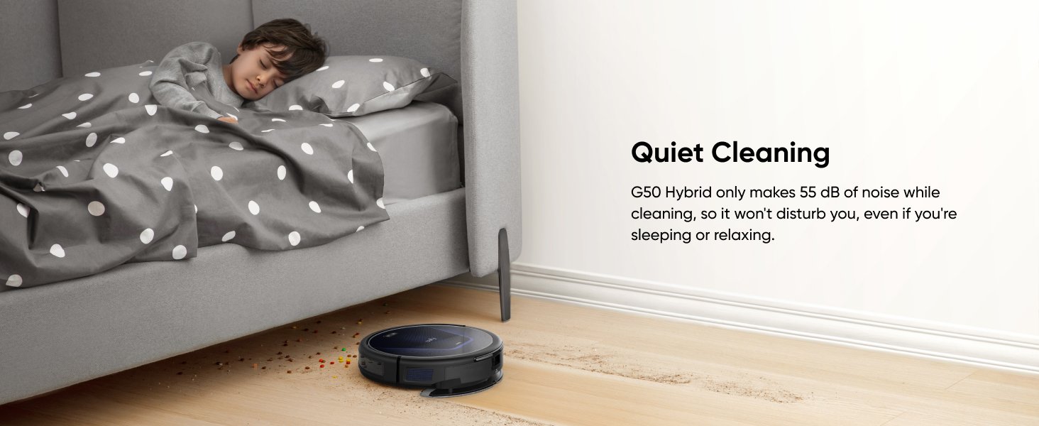 Eufy G50 Hybrid Robot Vacuum with Mop, 4000Pa Suction, Dynamic Navigation, Roller Brush, Ideal for Pet Hair & Hard Floors 10 eufy G50 Hybrid