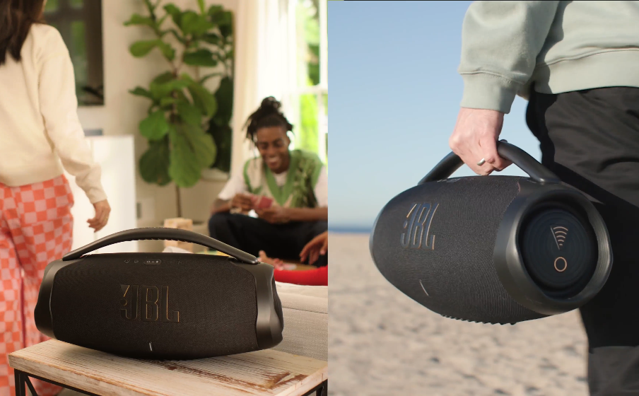 JBL Boombox 3 Wi-Fi Bluetooth Speaker, Deep Bass, 3-Way Speaker, 24H Battery, 3D Dolby Atmos, Waterproof & Dustproof, Built-In Charger, Black 12 JBL Boombox 3 Wi-Fi Wi-Fi and Bluetooth connectivity - Image