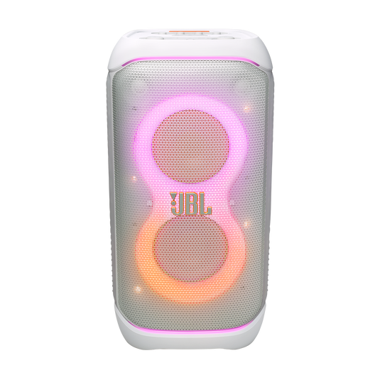 JBL PartyBox Stage 320 Portable Bluetooth Speaker, 240W Powerful Sound, 18H Battery, Dual Mic & Guitar Inputs, White - Image 2