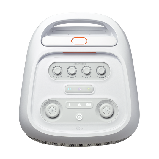 JBL PartyBox Stage 320 Portable Bluetooth Speaker, 240W Powerful Sound, 18H Battery, Dual Mic & Guitar Inputs, White - Image 6