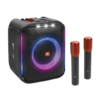 JBL Partybox Encore Portable Party Speaker with 2 Wireless Mics, 100W Sound, Dynamic Light Show, IPX4 Splashproof, 10H Playtime, Multisource Playback, Black