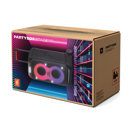 JBL PartyBox Stage 320 Portable Bluetooth Speaker, 240W Powerful Sound, 18H Battery, Dual Mic & Guitar Inputs, Black - Image 19