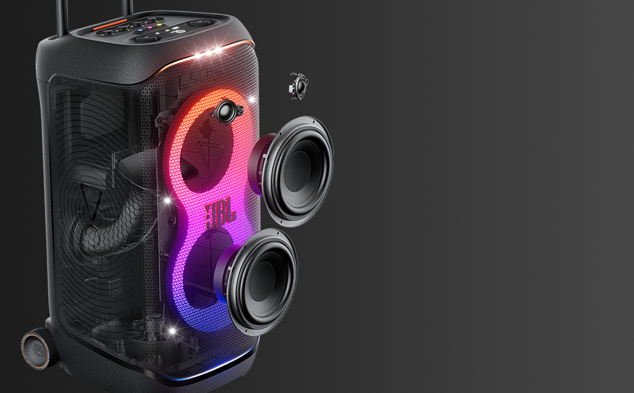 JBL PartyBox Stage 320 Portable Bluetooth Speaker, 240W Powerful Sound, 18H Battery, Dual Mic & Guitar Inputs, Black 21 JBL PartyBox Stage 320 Powerful JBL Pro Sound - Image