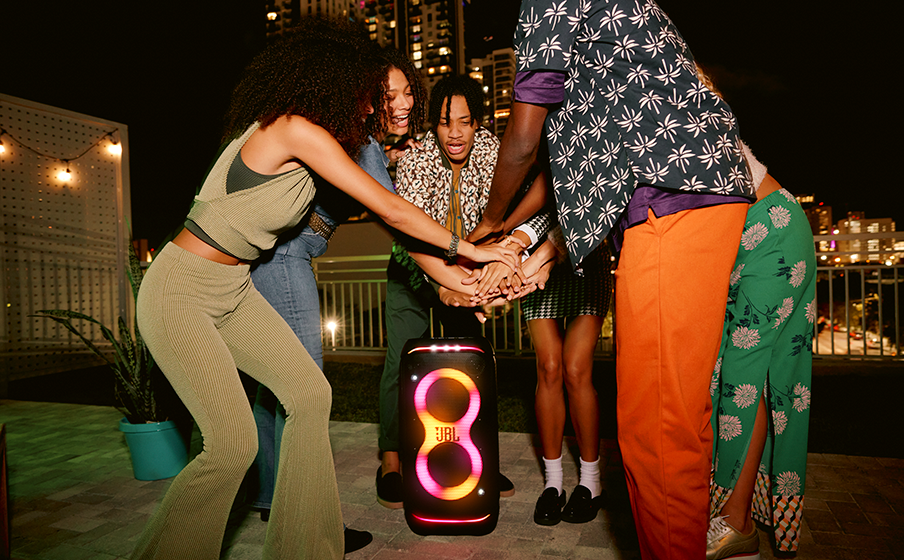 JBL PartyBox Stage 320 Portable Bluetooth Speaker, 240W Powerful Sound, 18H Battery, Dual Mic & Guitar Inputs, Black 23 JBL PartyBox Stage 320 Up to 18 hours of play time - Image