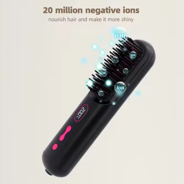 Buy Wireless Hair Straightening Comb 35W XWS-890, Portable Black Hair Styling Tool - Image 5