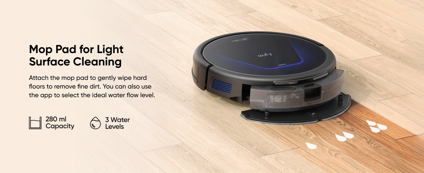 Eufy G50 Hybrid Robot Vacuum with Mop, 4000Pa Suction, Dynamic Navigation, Roller Brush, Ideal for Pet Hair & Hard Floors 18 eufy G50 Hybrid